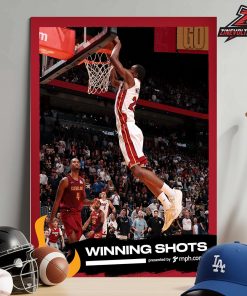 Andrew Wiggins Buzzer Beater Alley Opps Game Winning Shots For Miami Heat Against Cleveland Cavaliers NBA 2025 Home Decor Poster Canvas