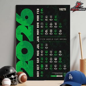 Austin FC Release Official Schedule MLS 2026 Season Home Decor Poster Canvas