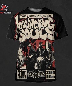 Bouncing Souls Two Shows In One Day Poster At Cross Roads Garwood New Jersey On January 31st 2026 All Over Print Shirt