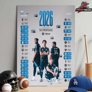 Charlotte FC Release Official Schedule MLS 2026 Season Home Decor Poster Canvas