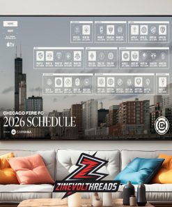 Chicago Fire FC Release Official Schedule MLS 2026 Season Home Decor Poster Canvas