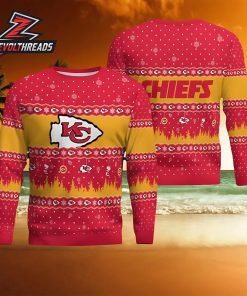 Kansas City Chiefs Tropical Holiday Ugly Christmas Sweater For Men And Women Christmas Holiday