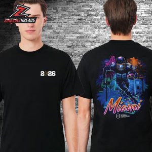 College Football Playoff National Championship Game 2026 Neon Player Tee Two Sided Unisex T-Shirt