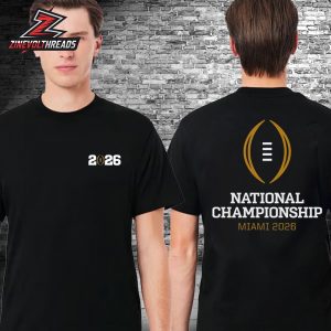 College Football Playoff National Championship Game Logo Tee Miami 2026 Two Sided Unisex T-Shirt