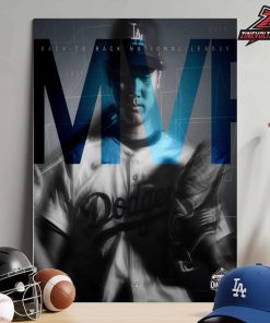 Congratulations Shohei Ohtani On Winning Fourth MVP And Second Consecutive Nl MVP MLB 2025 Home Decor Poster Canvas