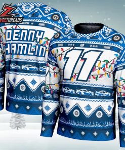 Denny Hamlin Nascar 2025 Holiday Sweater Xmas Gift Christmas Ugly Sweater