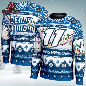 Denny Hamlin Nascar 2025 Holiday Sweater Xmas Gift Christmas Ugly Sweater