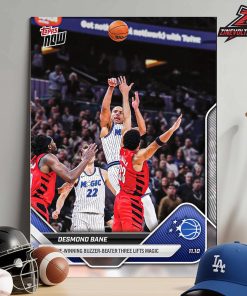 Desmond Bane Orlando Magics NBA 2025-26 Game-Winning Buzzer Beater Three Lifts Magic Home Decor Poster Canvas
