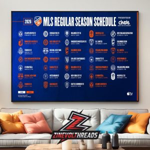 FC Cincinnati Release Official Schedule MLS 2026 Season Home Decor Poster Canvas