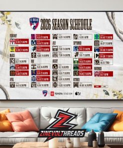 FC Dallas Release Official Schedule MLS 2026 Season Home Decor Poster Canvas