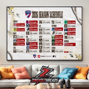 FC Dallas Release Official Schedule MLS 2026 Season Home Decor Poster Canvas
