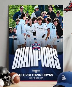 Georgetown Hoyas Goes Back To Back Big East Men’s Soccer Champions NCAA 2025 Home Decor Poster Canvas