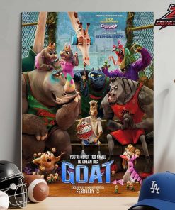 Goat Movie Official Poster You Are Neer Too Small To Dream Pig In Theaters February 13th 2026 Home Decor Poster Canvas