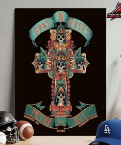 Guns N Roses Event Poster At Estadio GNP Seguros Mexico On November 8th 2025 Wall Decor Poster Canvas