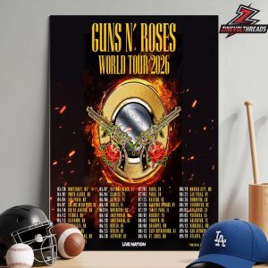Guns N Roses World Tour 2026 Kick Off At Monterrey MX On March 28th Home Decor Poster Canvas