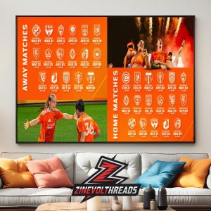 Houston Dynamo FC Release Official Schedule MLS 2026 Season Home Decor Poster Canvas