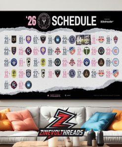 Inter Miami CF Release Official Schedule MLS 2026 Season Home Decor Poster Canvas