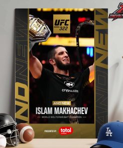 Islam Makhachev Is AndNew World Welterweight Champions After Victory At UFC 322 Home Decor Poster Canvas