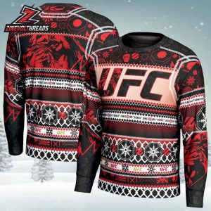 Jon Jones UFC 2025 Holiday Sweater Xmas Gift Christmas Ugly Sweater