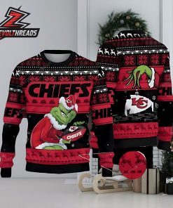 Kansas City Chiefs And Grinch Ugly Christmas Sweater For Men And Women Christmas Holiday