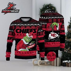 Kansas City Chiefs And Grinch Ugly Christmas Sweater For Men And Women Christmas Holiday