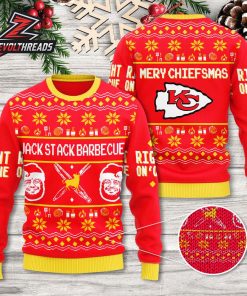 Kansas City Chiefs BBQ Blitz Ugly Christmas Sweater For Men And Women Christmas Holiday
