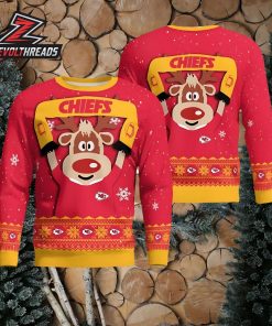 Kansas City Chiefs Cute Reindeer Ugly Christmas Sweater Christmas For Men And Women Christmas Holiday
