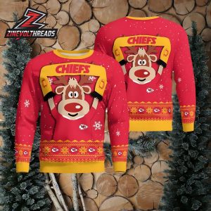 Kansas City Chiefs Cute Reindeer Ugly Christmas Sweater Christmas For Men And Women Christmas Holiday