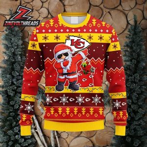 Kansas City Chiefs Dabbing Santa Claus Christmas Ugly Sweater For Men And Women Christmas Holiday