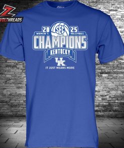 Kentucky Wildcats 2025 SEC Volleyball Regular Season Champions Locker Room Classic T-Shirt
