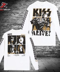 Kiss Band ALIVE! 50th Anniversary Long Sleeve The Landmark Album In 1975 Classic T-Shirt