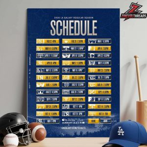 LA Galaxy FC Release Official Schedule MLS 2026 Season Home Decor Poster Canvas