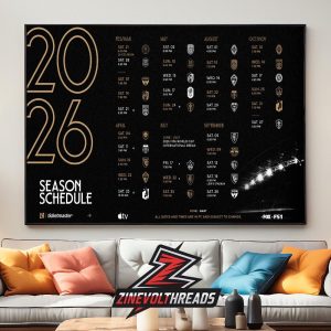 Los Angeles FC Release Official Schedule MLS 2026 Season Home Decor Poster Canvas