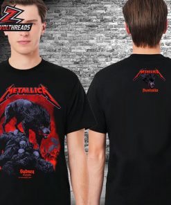Metallica M72 World Tour 2025 Venue Art Tee By Ken Taylor  Merch Pop Up Shop At Accor Stadium Sydney Australia On November 15th 2025 Two Sided Classic T-Shirt