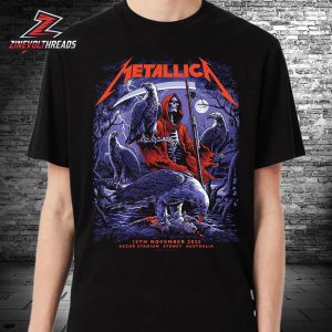 Metallica M72 World Tour 2025 Venue Artwork Poster By Blair Sayer Pop Up Shop At Accor Stadium Sydney Australia On November 15th 2025 Classic T-Shirt