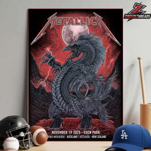 Metallica M72 World Tour Venue Artwork Poster By Mr Wolf Pop Up Shop At Eden Park Auckland New Zealand On November 19th 2025 Home Decor Poster Canvas