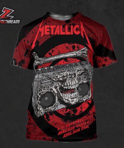 Metallica M72 World Tour 2025 Venue Poster By Glenno Smith At Pop Up Shop Adelaide Oval Adelaide Australia On Saturday November 5th 2025 All Over Print Shirt