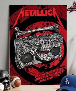 Metallica M72 World Tour 2025 Venue Poster By Glenno Smith At Pop Up Shop Adelaide Oval Adelaide Australia On Saturday November 5th 2025 Home Decor Poster Canvas
