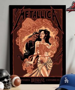 Metallica M72 World Tour 2025 Venue Poster By Teniele Sadd At Pop Up Shop Suncorp Stadium Brisbane Australia On November 12th 2025 Home Decor Poster Canvas