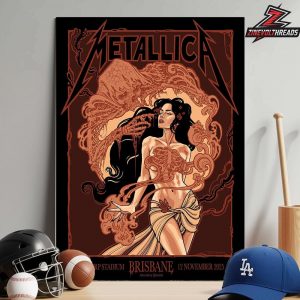 Metallica M72 World Tour 2025 Venue Poster By Teniele Sadd At Pop Up Shop Suncorp Stadium Brisbane Australia On November 12th 2025 Home Decor Poster Canvas