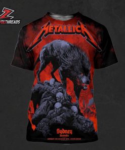 Metallica M72 World Tour 2025 Venue Poster Merch Pop Up Shop At Accor Stadium Sydney Australia On November 15th 2025 All Over Print Shirt