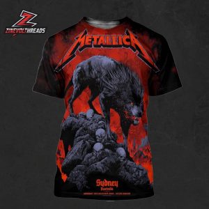 Metallica M72 World Tour 2025 Venue Poster Merch Pop Up Shop At Accor Stadium Sydney Australia On November 15th 2025 All Over Print Shirt
