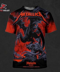 Metallica M72 World Tour 2025 Venue Poster Merch Pop Up Shop At Adelaide Oval Abelaide Australia On Saturday November 5th 2025 All Over Print Shirt