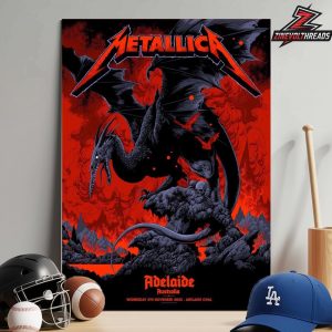 Metallica M72 World Tour 2025 Venue Poster Merch Pop Up Shop At Adelaide Oval Abelaide Australia On Saturday November 5th 2025 Home Decor Poster Canvas