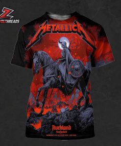 Metallica M72 World Tour 2025 Venue Poster Merch Pop Up Shop At Eden Park Auckland New Zealand On November 19th 2025 All Over Print Shirt