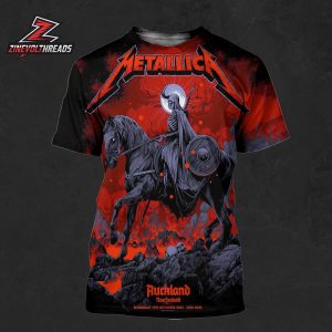 Metallica M72 World Tour 2025 Venue Poster Merch Pop Up Shop At Eden Park Auckland New Zealand On November 19th 2025 All Over Print Shirt