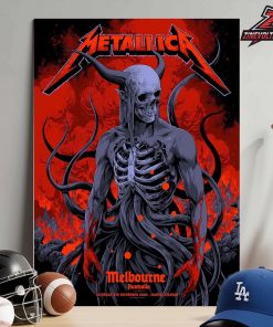 Metallica M72 World Tour 2025 Venue Poster Merch Pop Up Shop At Marvel Stadium Melbourne Australia On Saturday November 8th 2025 Home Decor Poster Canvas