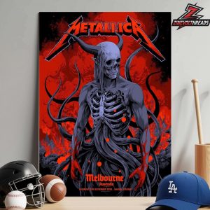 Metallica M72 World Tour 2025 Venue Poster Merch Pop Up Shop At Marvel Stadium Melbourne Australia On Saturday November 8th 2025 Home Decor Poster Canvas