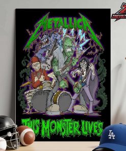 Metallica This Monster Lives 2025 Halloween Band Poster Merch Limited Wall Decor Poster Canvas