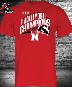 Nebraska Huskers 2025 Big 10 Women’s Volleyball Regular Season Champions Locker Room Unisex T-Shirt